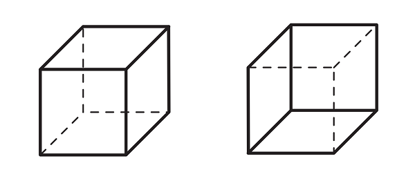 Figure A1.2: Two ways to see the cube